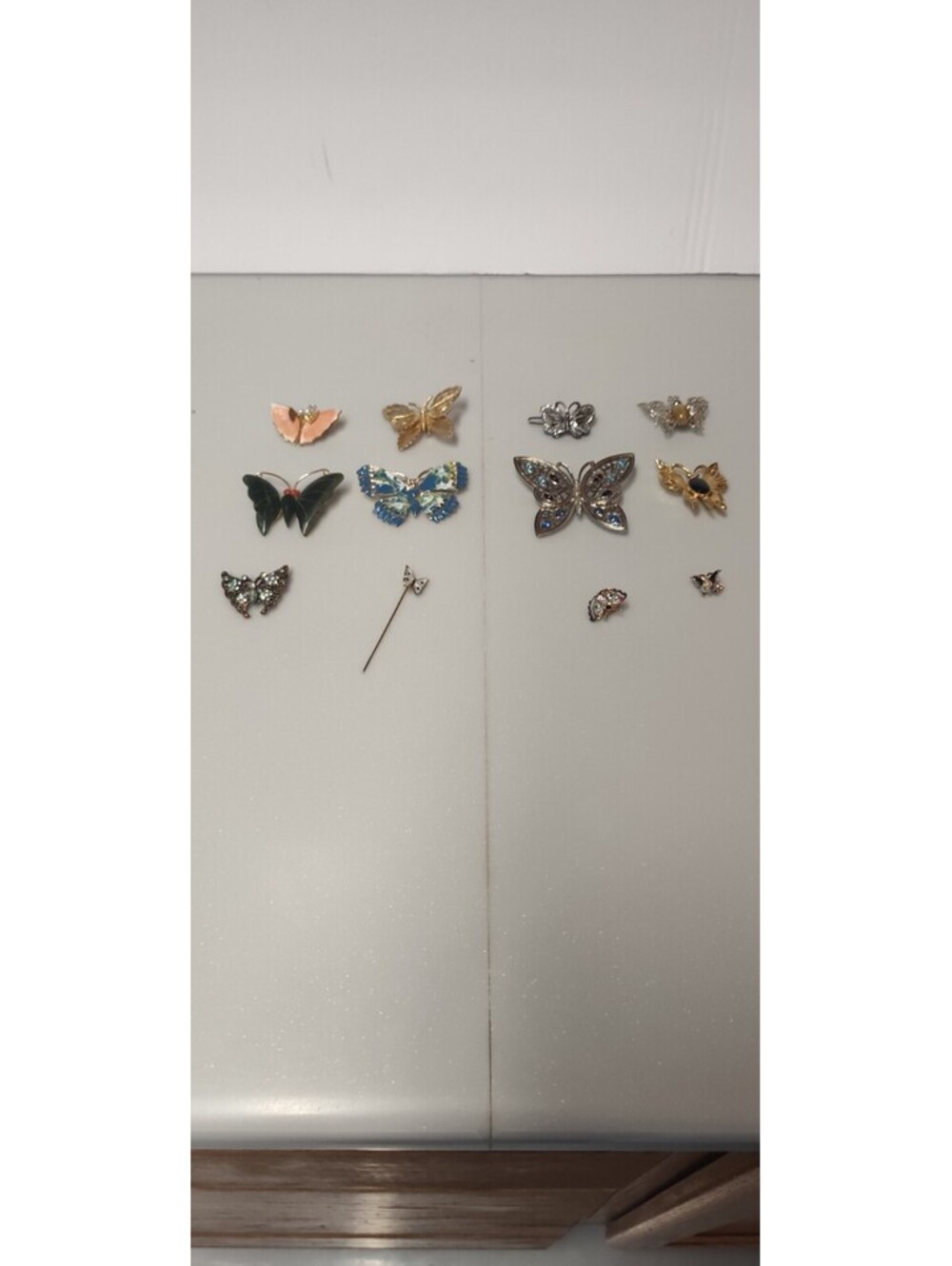 Vintage Butterfly Brooch Pin Tie Tack Lot 12 Estate Costume Jewelry Mixed